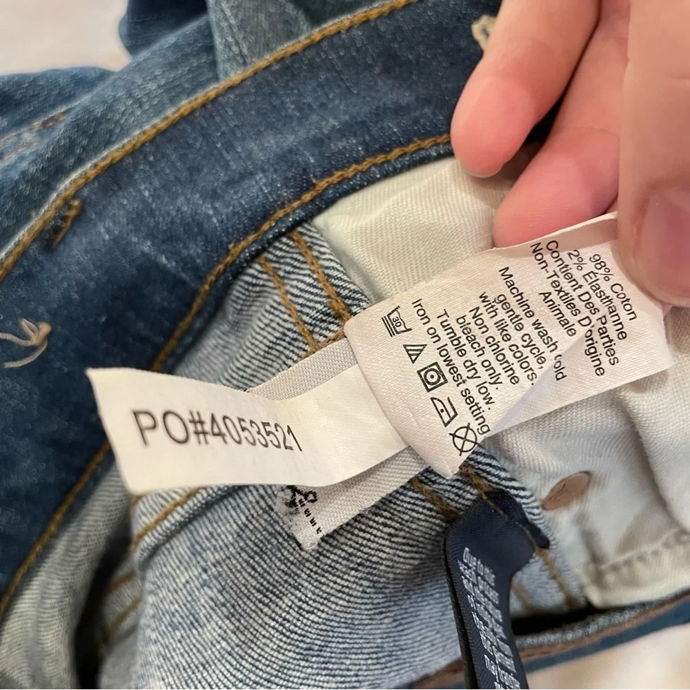 Madewell 9‎ Inch High Riser Skinny Skinny Distressed Denim Jeans Size 25 Stretch